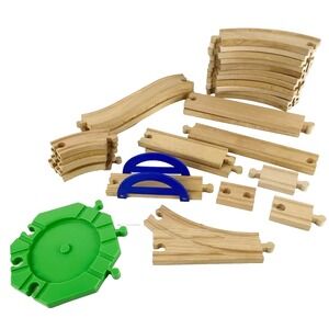 Brio Wooden Train Tracks Thomas the Train Wooden Railroad 31 Pieces inc. Bridge